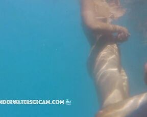 NEW! The couple would do anything if they were alone in the sauna pool.