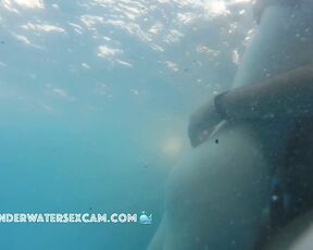 NEW! A young couple is in an erotic mood because it is their first time being completely naked in the water.