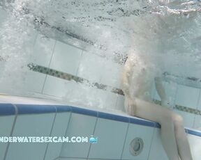 NEW! This girl looks so shy and lonely, but she's nevertheless sitting naked in the jacuzzi.