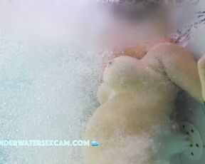 NEW! This hot teen18+ girl has a rendezvous with a busty MILF and flirts during an underwater massage.