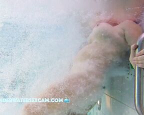 NEW! This hot teen18+ girl has a rendezvous with a busty MILF and flirts during an underwater massage.