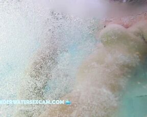 NEW! This hot teen18+ girl has a rendezvous with a busty MILF and flirts during an underwater massage.