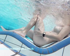 She knows exactly what you can do with the small massage jets built into the lounger.