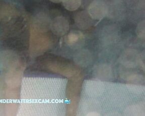 This black beauty gets really horny in the jacuzzi and would love to fuck his BBC right away.