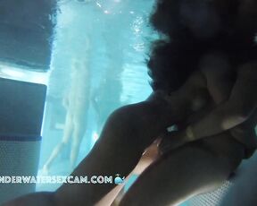 NEW! While holding a beautiful naked woman in his arms, his cock gets hard.