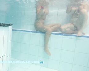NEW! These horny MILFs drop by to see if they can find someone to fuck underwater.