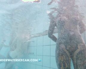 NEW! She looks like she's wearing a swimsuit, but she's completely naked.