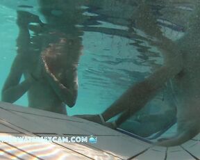 NEW! A young couple leaves the sauna pool to fuck in the locker room.