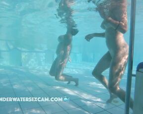 NEW! A young couple leaves the sauna pool to fuck in the locker room.