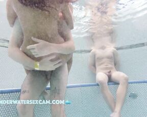 NEW! She would love to play with his big pecker a lot more, but he doesn't dare.
