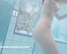 NEW! These teen girls were surprised to be so horny being naked in the sauna pool.