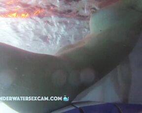 NEW! She moves back and forth to masturbate with the underwater jets.