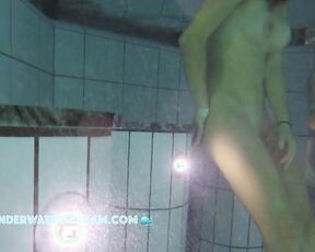 NEW! These teen girls waited until it got dark before venturing into the water. Good for us!