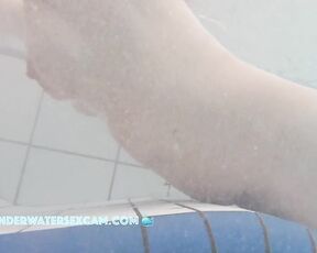 NEW! This lady enjoys having her primary sexual characteristics massaged and obviously has fun doing so.