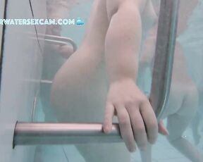 NEW! So it looks like she likes masturbating with the underwater jet from the front and also from behind.