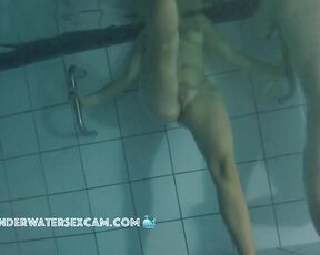 NEW! This girl is doing some extra underwater gymnastics for us so we can see her pussy better.