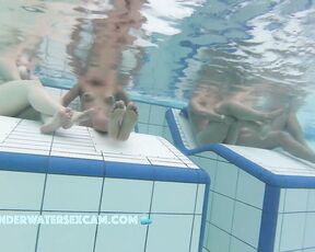 NEW! So there's still room between the two teen chicks for a guy with a big hard dick!