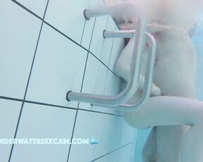 NEW! This girl enjoys underwater games with her boyfriend's hard cock.