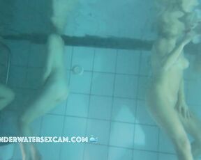 NEW! It's always interesting to see how girls behave underwater, especially when they're horny and we're watching.