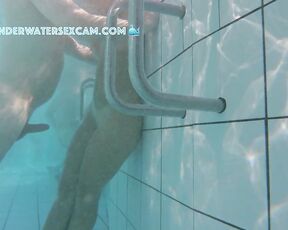 NEW! The pretty girl obviously arouses her boyfriend, but also all the other men in the sauna pool.