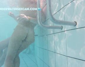 NEW! The pretty girl obviously arouses her boyfriend, but also all the other men in the sauna pool.