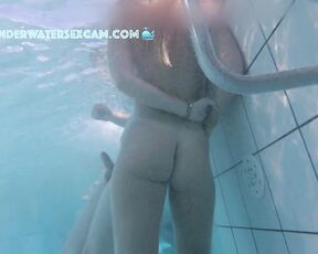 NEW! The pretty girl obviously arouses her boyfriend, but also all the other men in the sauna pool.