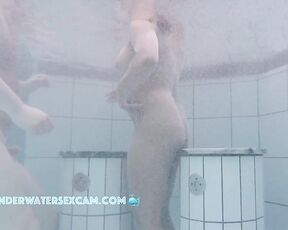 NEW! This Latina from the Andes region clearly enjoys being naked in the warm water of the pool.