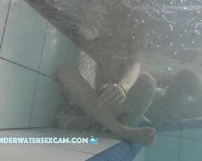 NEW! This hot girl is telling me that it's her first time naked in the sauna pool and she finds it pretty exciting.