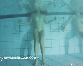 NEW! Maybe she hoped he would dive down to kiss her pussy underwater