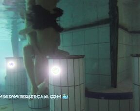 NEW! Hot Latina girl is naked in the sauna pool for the first time and seems to be enjoying it.