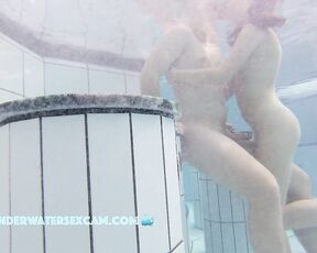 NEW! When a teenage couple is naked together in the sauna pool for the first time, they always get so horny.