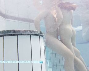 NEW! When a teenage couple is naked together in the sauna pool for the first time, they always get so horny.