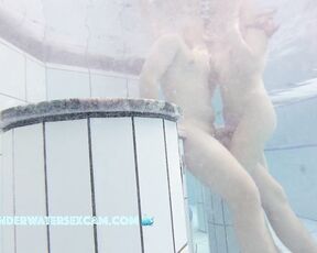 NEW! When a teenage couple is naked together in the sauna pool for the first time, they always get so horny.