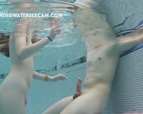 NEW! When the water is so clear and the light so bright, it's hard to hide an erection in the sauna pool.