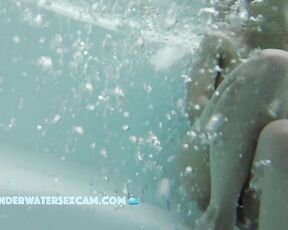 NEW! I think I scared this teen girl when I got into the jacuzzi in front of her with my big thick cock. Now she's shy.