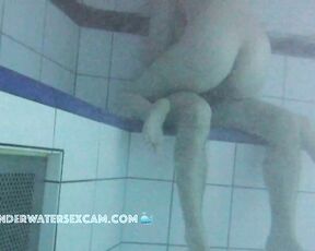 NEW! She likes to get a little turned on by the floor bubbler, and of course he likes it when she gets horny.