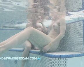 NEW! Those two are really cute! Let's see what they say when I sit down between them with a huge boner.