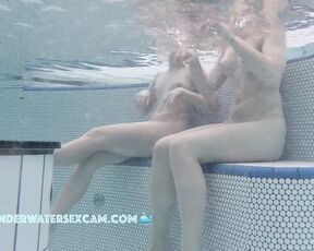 NEW! Those two are really cute! Let's see what they say when I sit down between them with a huge boner.