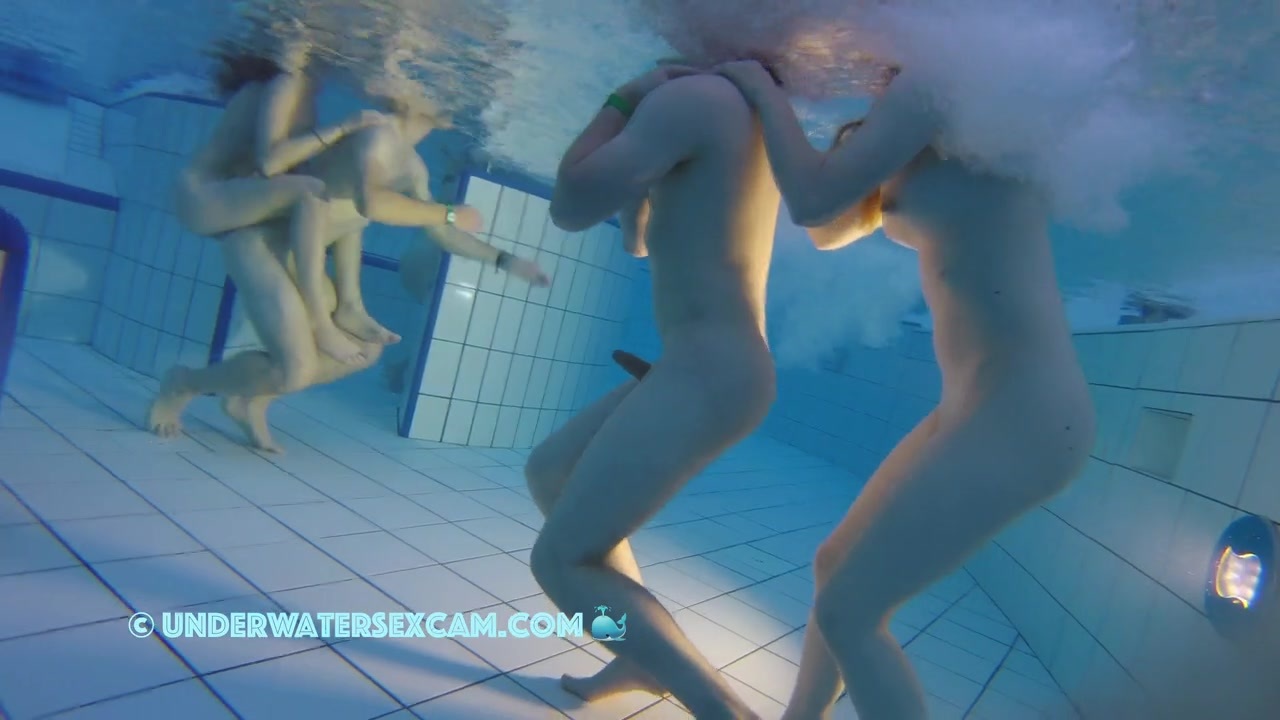 NEW! Young couples love to play together naked in the warm water because it really makes them horny