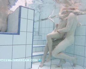 NEW! He’d love to have sex right now, but she’s too shy to do it in public, so she tells him it’s better to do it in the locker room.