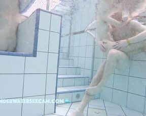 NEW! He’d love to have sex right now, but she’s too shy to do it in public, so she tells him it’s better to do it in the locker room.