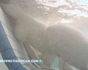 NEW! This big girl with big boobs is having a lot of fun with the underwater massage jets in the lounger.
