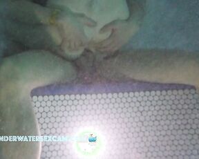 NEW! This young couple is having sex in every corner of the sauna pool to see where it feels best