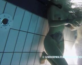 NEW! He's totally crazy about this hot Latina and wants to show her not just how to swim, but other things too