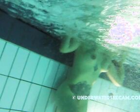 NEW! He's totally crazy about this hot Latina and wants to show her not just how to swim, but other things too