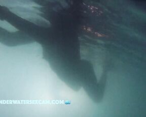 NEW! Unfortunately, the water is really cloudy from all the cum, but I think they're practicing for real pool sex