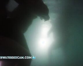 NEW! Unfortunately, the water is really cloudy from all the cum, but I think they're practicing for real pool sex