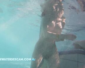 NEW! When you're naked for the first time with a hot teen in a public sauna pool, you can't hide your feelings