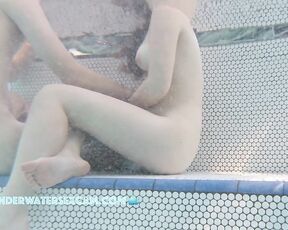 NEW! This teen couple is also here naked for the first time, and they have no idea what all they could do underwater