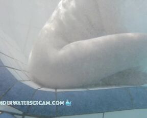 NEW! This young, busty girl is using the small massage jets exactly as their inventor intended